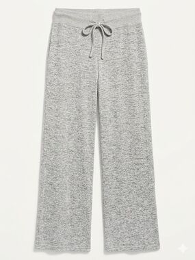Make + Model Heather Light Gray Wide-Leg Drawstring Pants